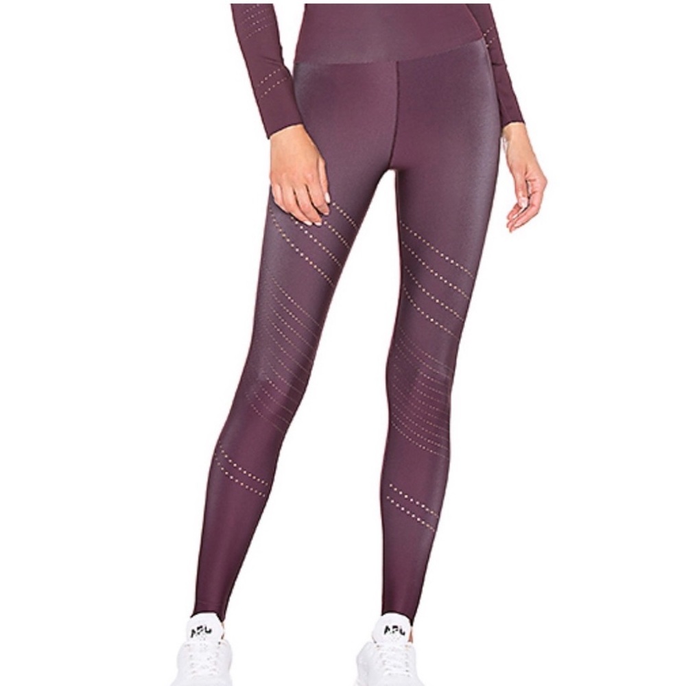 Ultracor High Oblique Pixelate Deep Burgundy Leggings - Picture 2 of 13